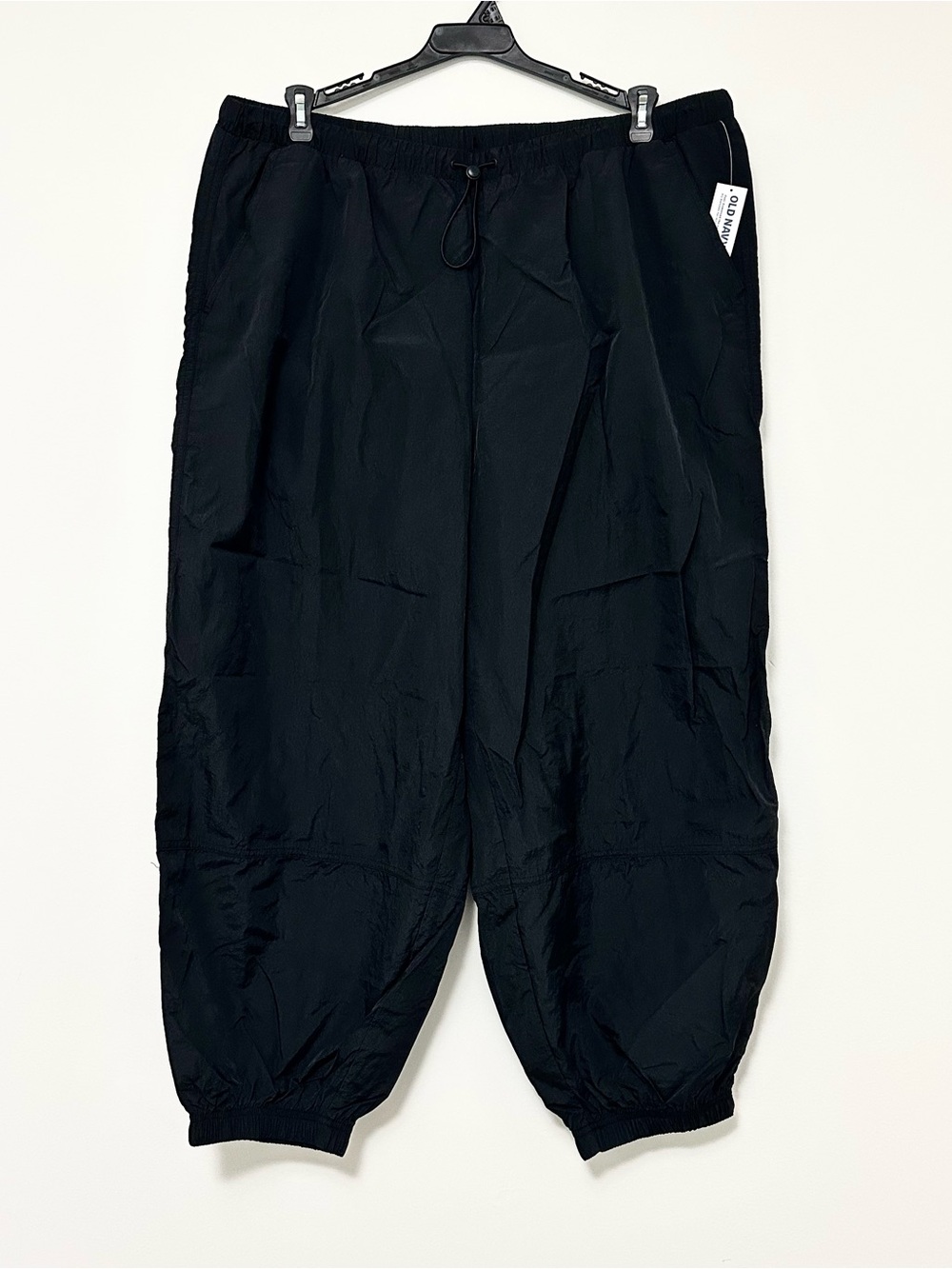 NEW Old Navy Pull-On Windbreaker Parachute Pants in Black Jack Women's size XL
